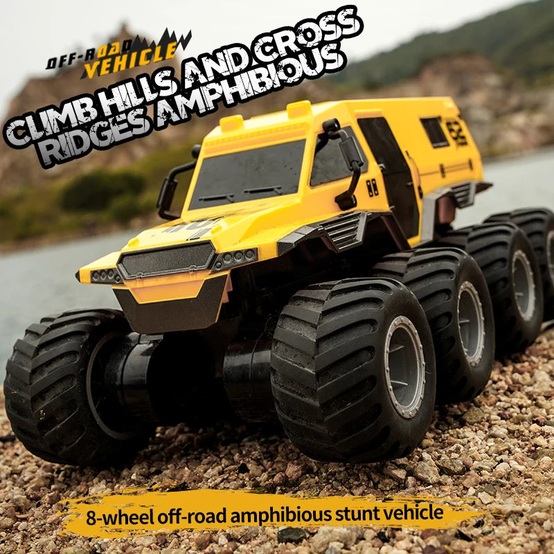 AquaTrail JJRC Q137 8x8 2.4G Amphibious RC Stunt Truck