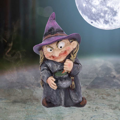 Double Double Small Witch and Cauldron Figurine 10cm