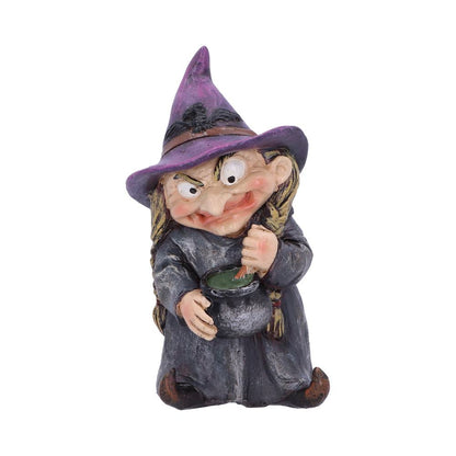 Double Double Small Witch and Cauldron Figurine 10cm