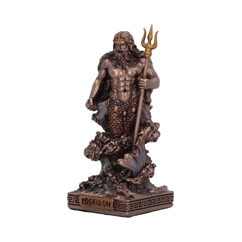 Poseidon God of the Sea Mini Bronze Figurine