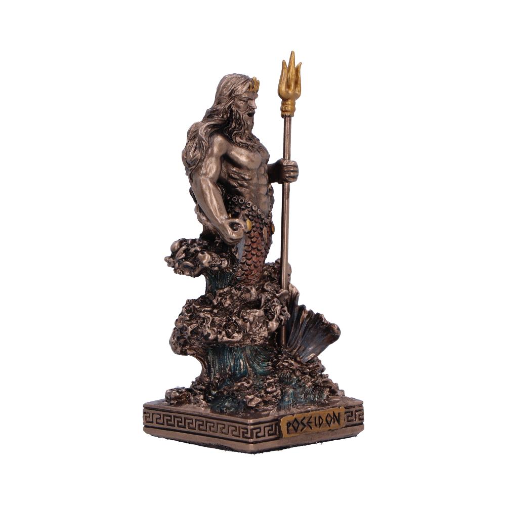 Poseidon God of the Sea Mini Bronze Figurine