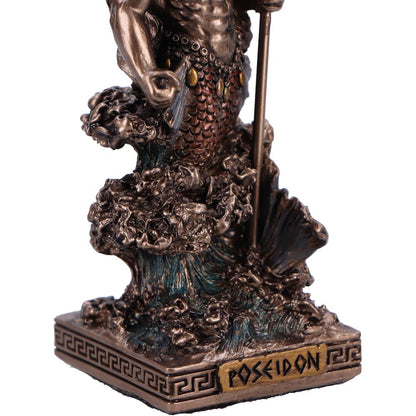 Poseidon God of the Sea Mini Bronze Figurine