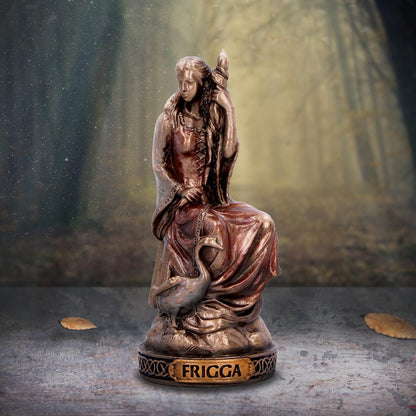 Frigga Goddess of Motherhood Mini Bronze Figurine