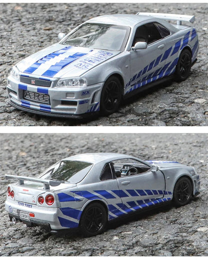 Skyline Ares GTR R34 Diecast Sports Car