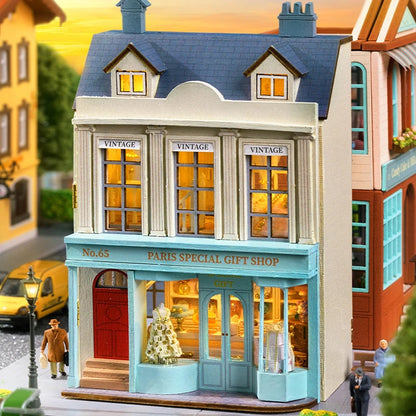 Cosyville Vintage Paris Special Gift Shop DIY Wooden Dollhouse