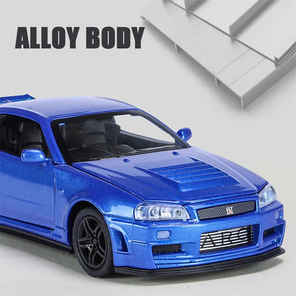 Skyline Ares GTR R34 Diecast Sports Car