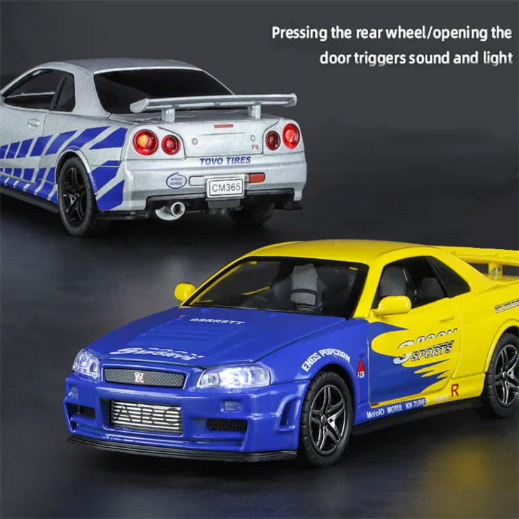 Skyline Ares GTR R34 Diecast Sports Car