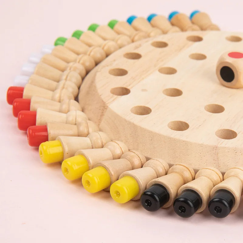 Innoplay Montessori Wooden Memory Match Stich Colour Game