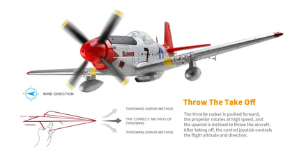 XK A280 P-51 Mustang "Bunnie" Brushless RC Plane