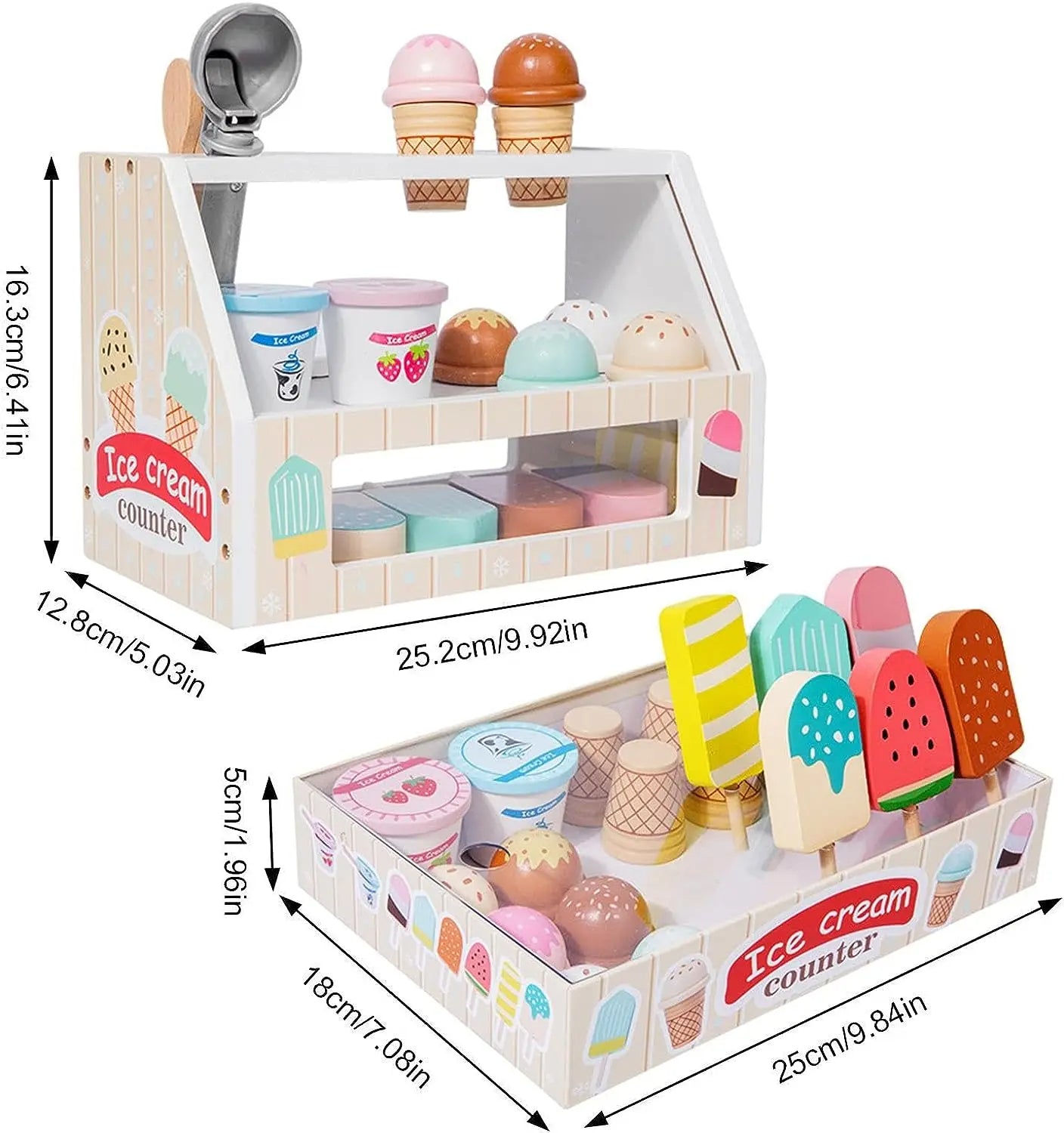 Innoplay Montessori Wooden Ice Cream Counter