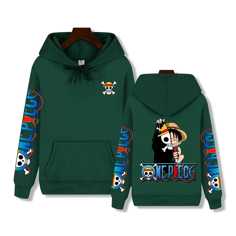 One Piece Luffy print Cotton Hoodie