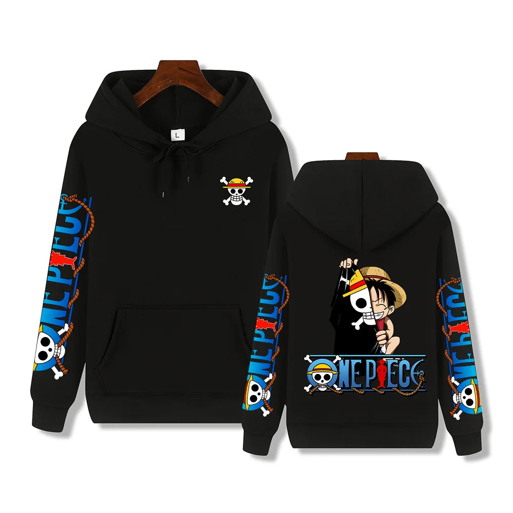 One Piece Luffy print Cotton Hoodie