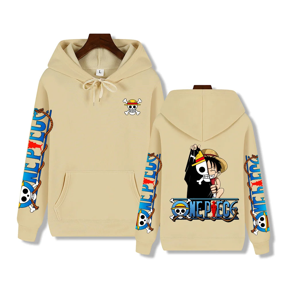 One Piece Luffy print Cotton Hoodie