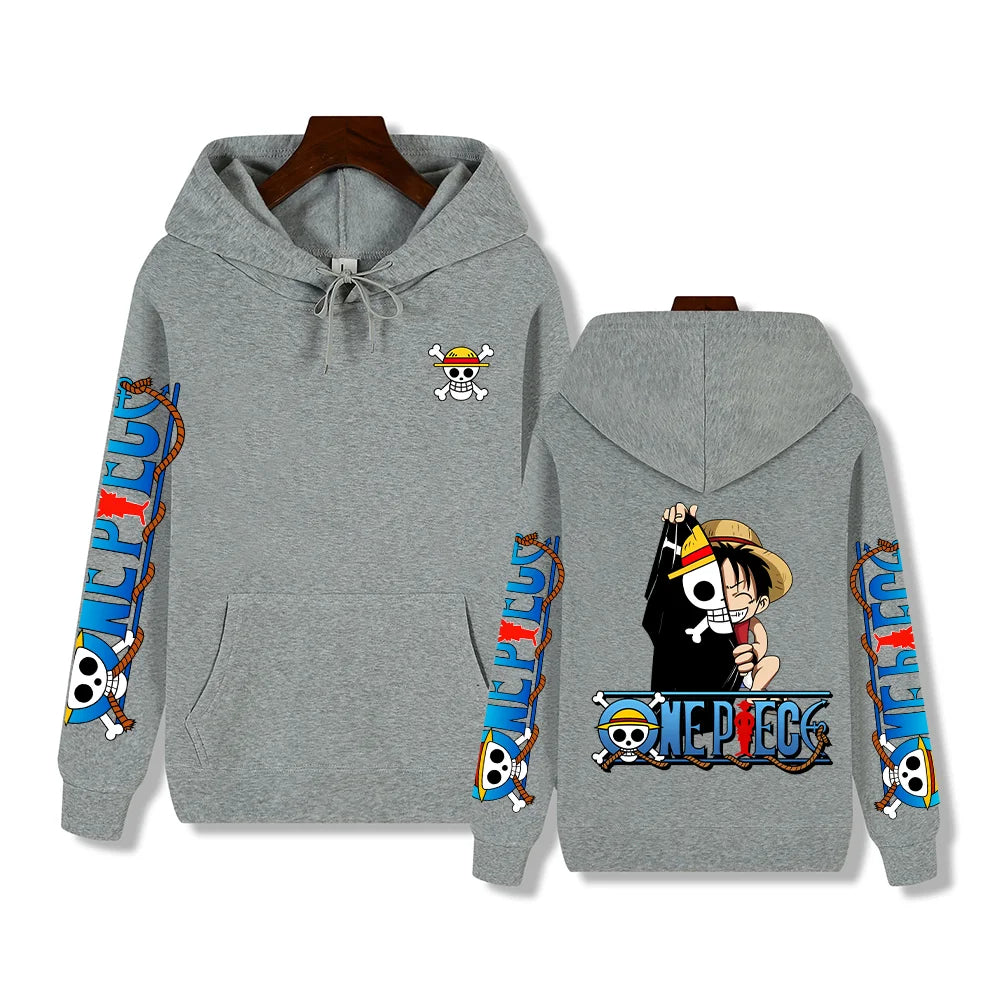 One Piece Luffy print Cotton Hoodie