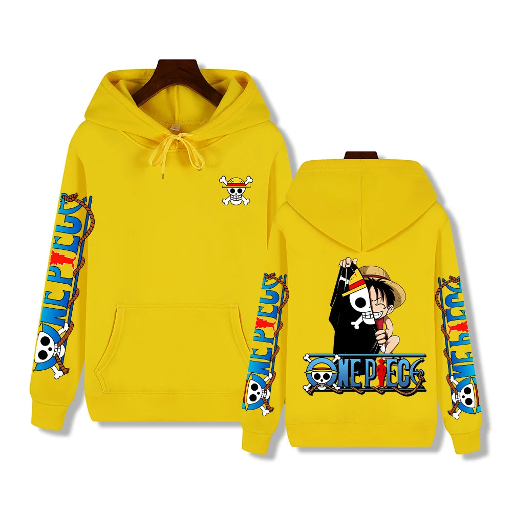 One Piece Luffy print Cotton Hoodie