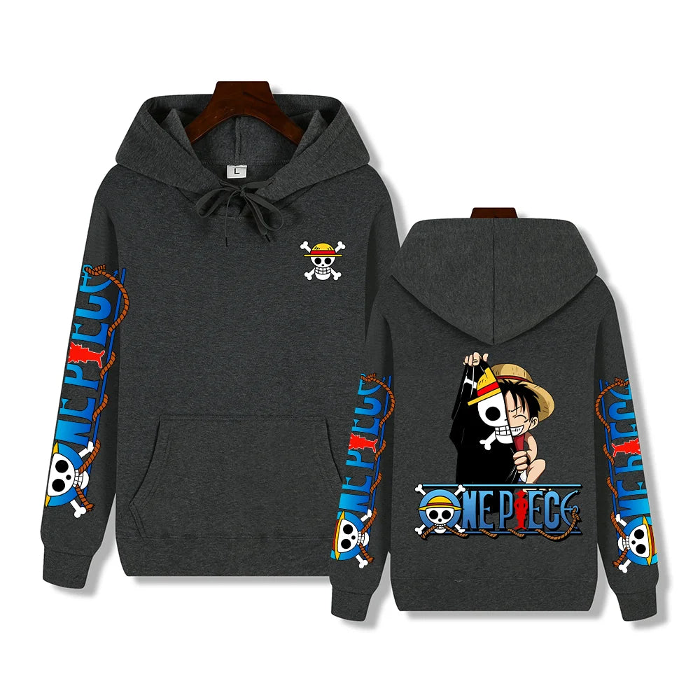 One Piece Luffy print Cotton Hoodie