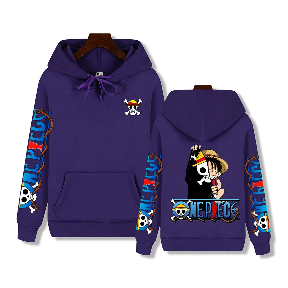 One Piece Luffy print Cotton Hoodie