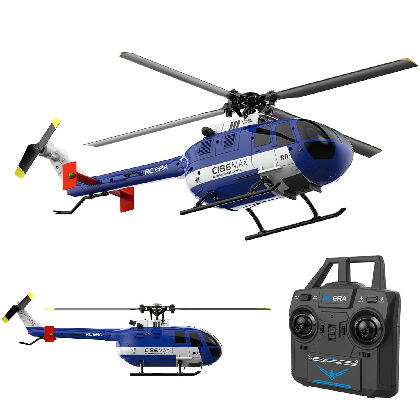 RC ERA C186 MAX BO105 4 Channel Optical Flow Positioning Helicopter