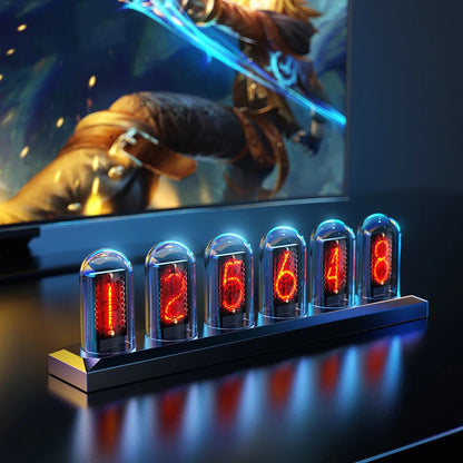 Customisable Digital Nixie Tube Table LED IPS Colour Screen Lights