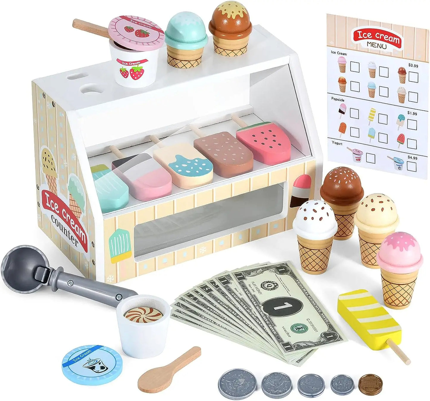 Innoplay Montessori Wooden Ice Cream Counter