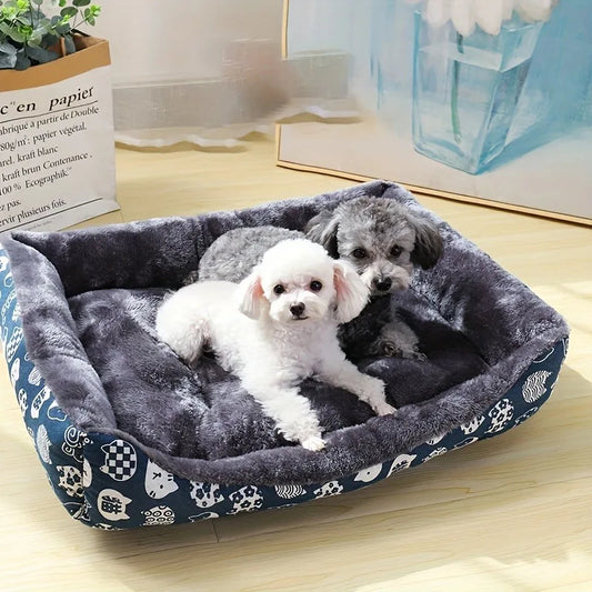 Square Print Design Pet Bed