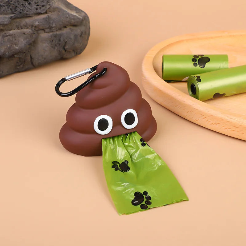 Poop Emoji Portable Pet Dog Waste Bag Dispenser