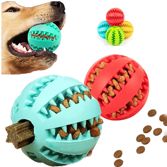 Interactive Treat Dispenser Silicone Toy Ball for Dogs