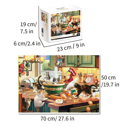 1000 Pieces Kitchen Cat Jigsaw Puzzle