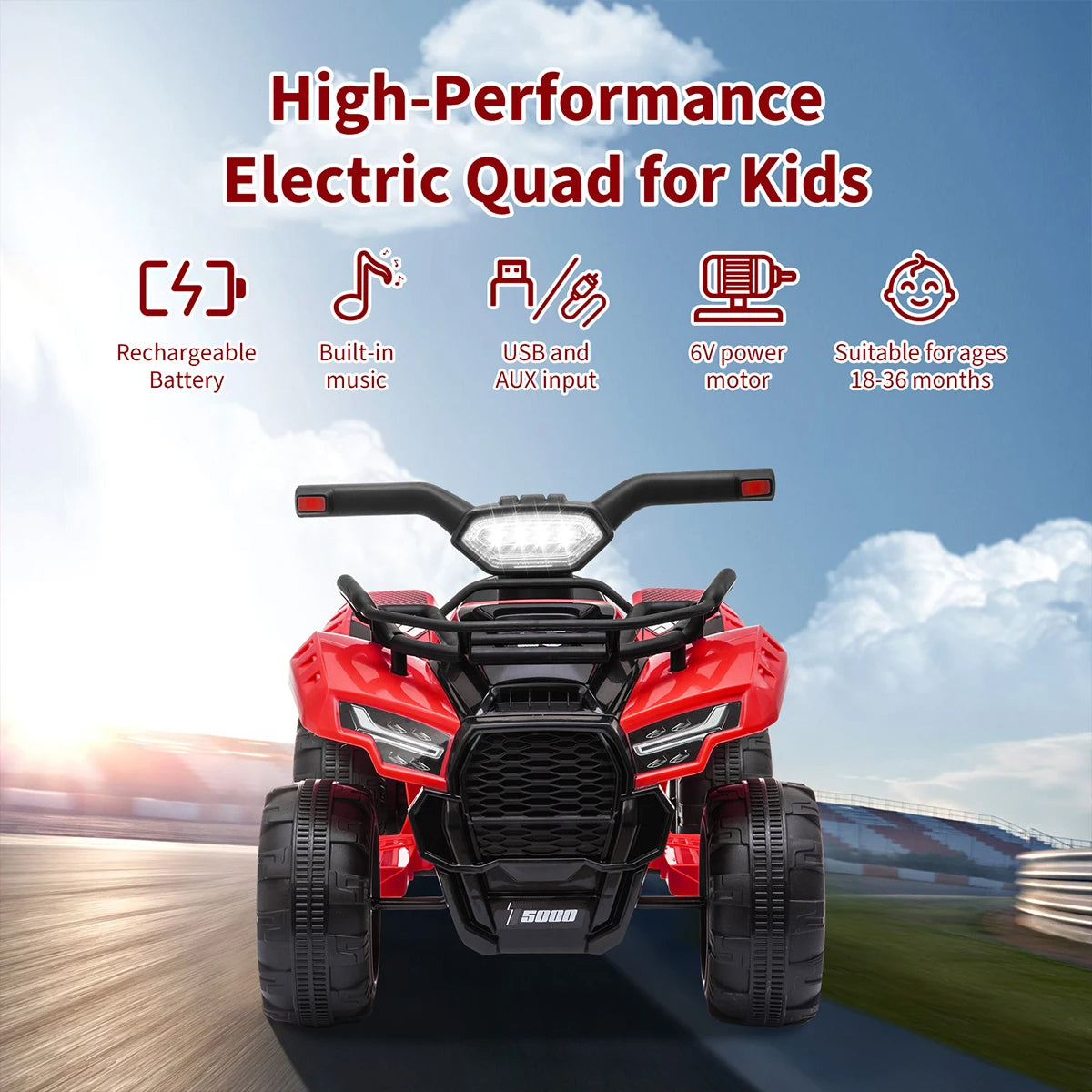 ATV Electric Ride-On Quad Bike Vehicle for Kids