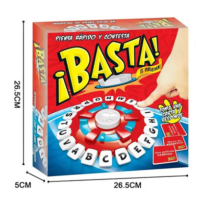 Basta, das spanische Brettspiel zum schnellen Denken und Buchstabendrücken