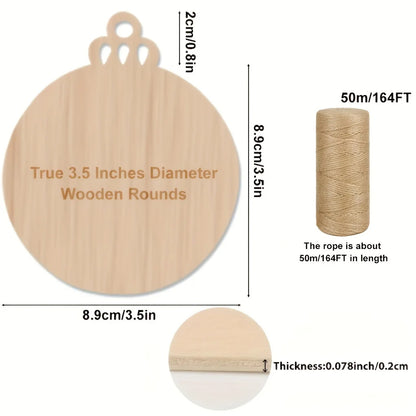 Decorative Paint Your Own Wood Slice Ornaments