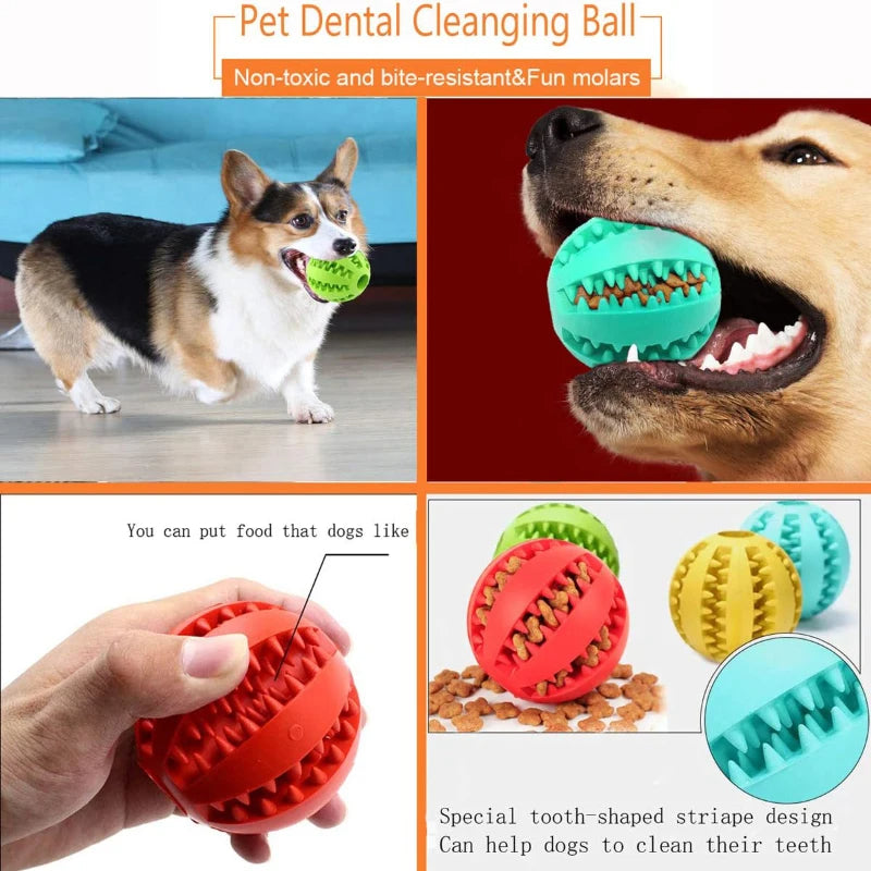 Interactive Treat Dispenser Silicone Toy Ball for Dogs