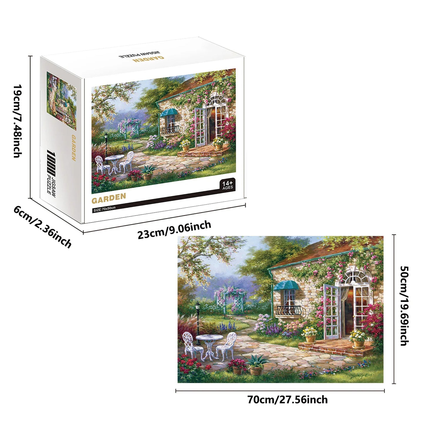 1000 Piece Cottage Garden Jigsaw Puzzle