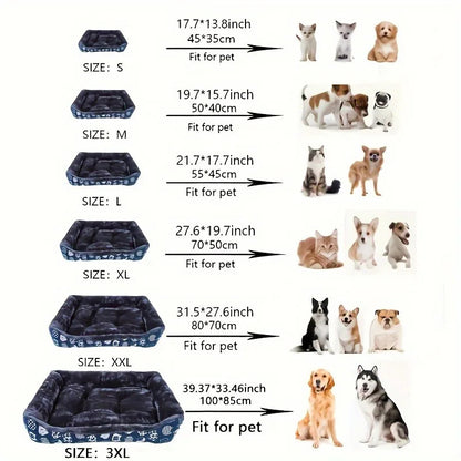 Square Print Design Pet Bed