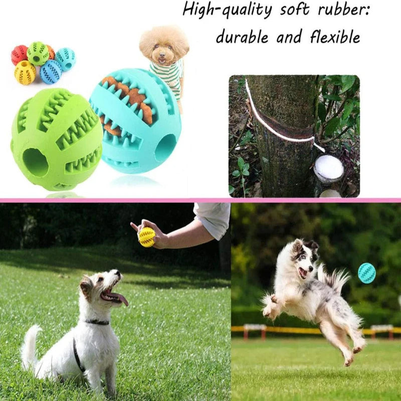 Interactive Treat Dispenser Silicone Toy Ball for Dogs