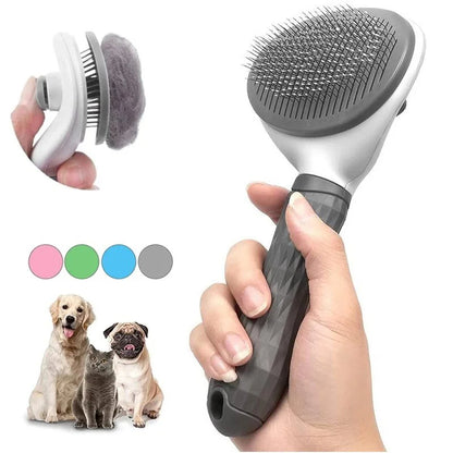 Pet Grooming Brush With Rounded Comb Tip