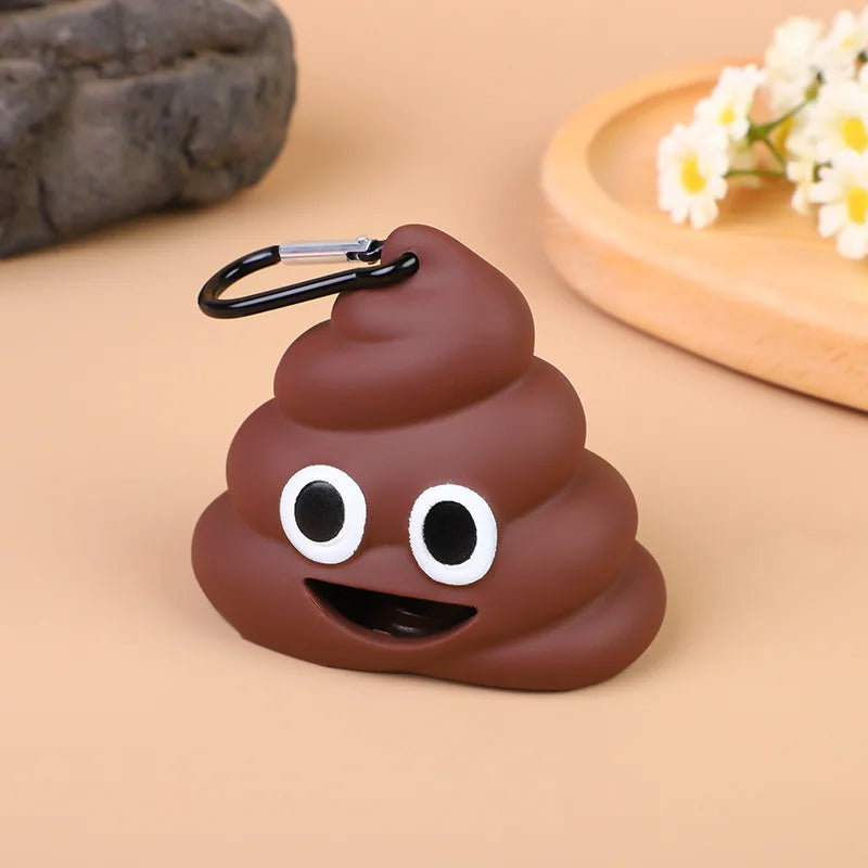 Poop Emoji Portable Pet Dog Waste Bag Dispenser