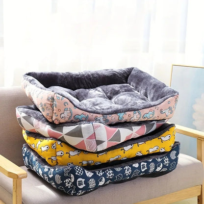 Square Print Design Pet Bed