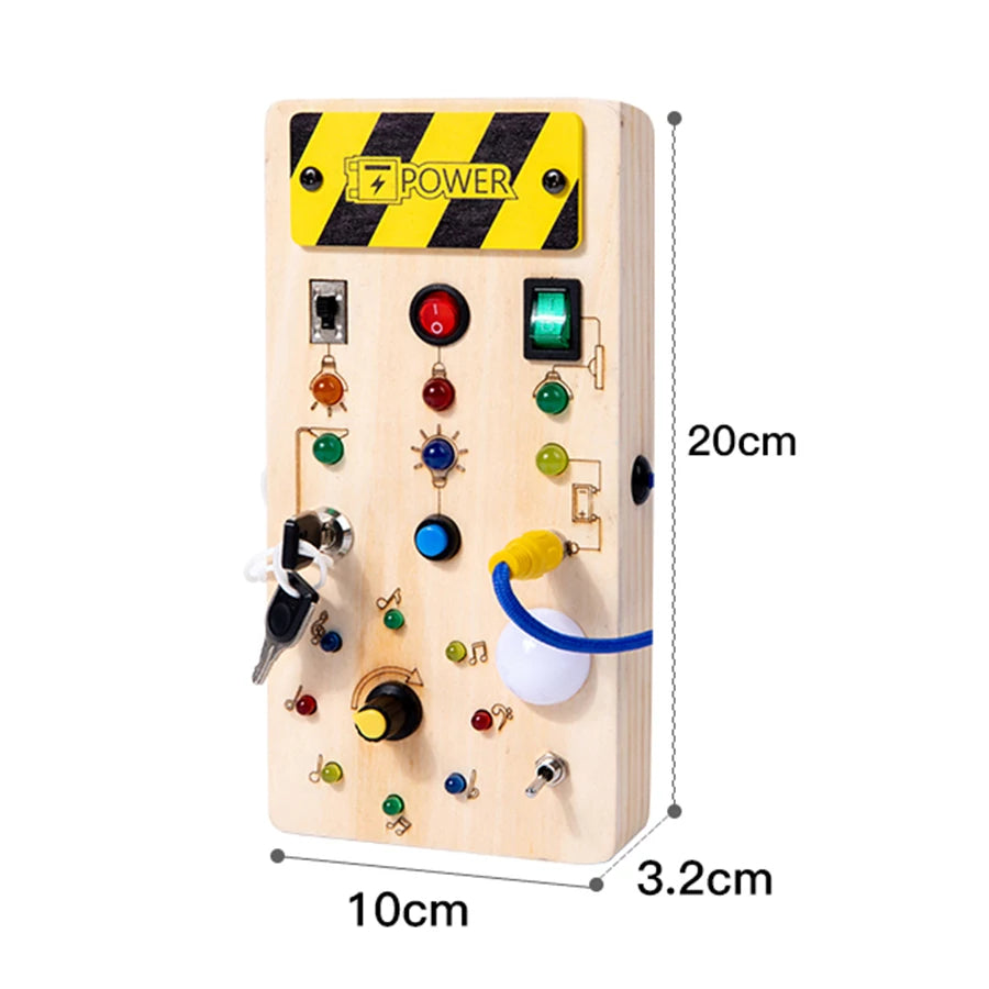 Busy Board Holz Sensorische LED Lichtschalter Steuerplatine