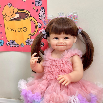 EverFaye Amelina Doll Pink Ruffled Dress and Accessories