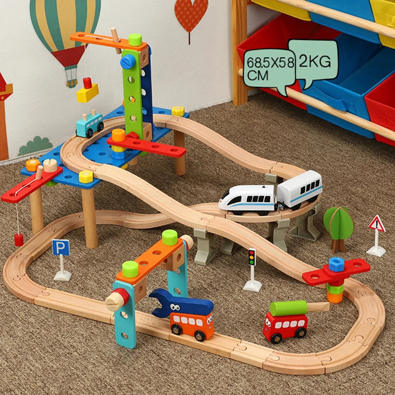 Right Track Toys Wooden Train Track Set