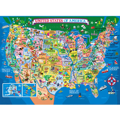 200 Piece Map of the USA Puzzle