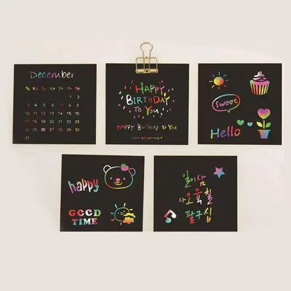 DIY Magic Paper Rainbow Scratch Notes | 100 Sheets