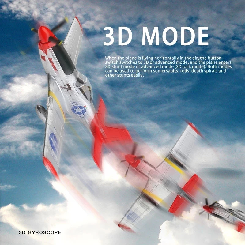 XK A280 P-51 Mustang "Bunnie" Brushless RC Plane