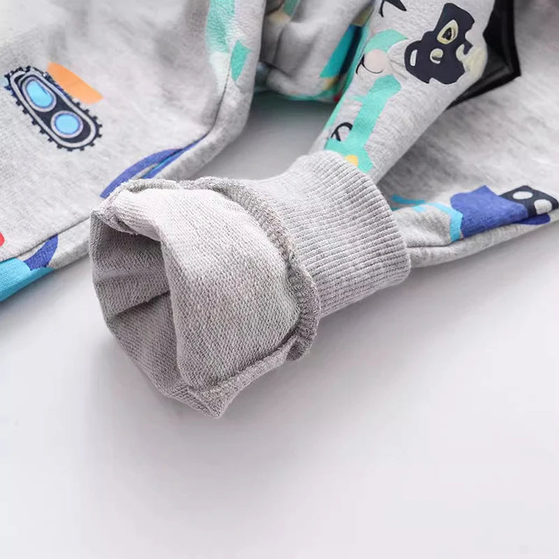 Little Maven | Cartoon Doodle Transport Print Sweatpants