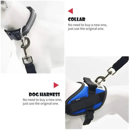 Adjustable Pet Harness Lead Vehicle Seatbelt