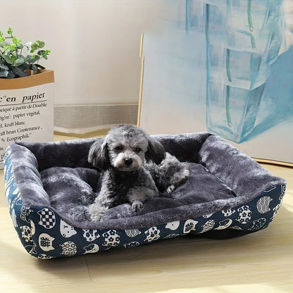 Square Print Design Pet Bed