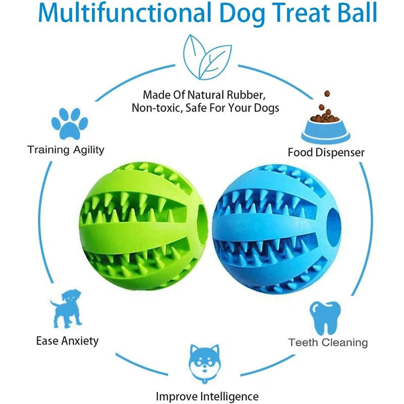 Interactive Treat Dispenser Silicone Toy Ball for Dogs