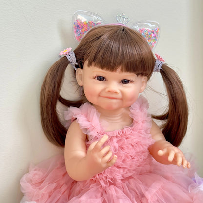 EverFaye Amelina Doll Pink Ruffled Dress and Accessories