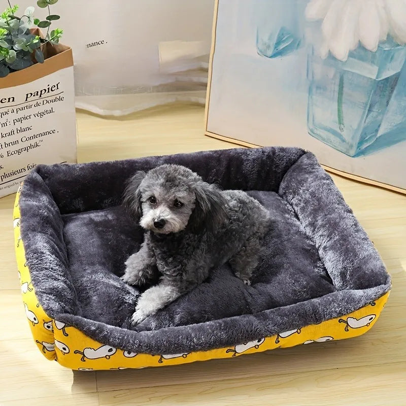 Square Print Design Pet Bed